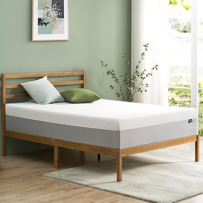 ZINUS 12 Inch Green Tea Essential Memory Foam Mattress [New Version], Twin, Fiberglass Free, Medium Feel, Breathable Airflow Memory Foam, Certified Safe Foams & Fabric, Mattress in A Box - LeafyLoom