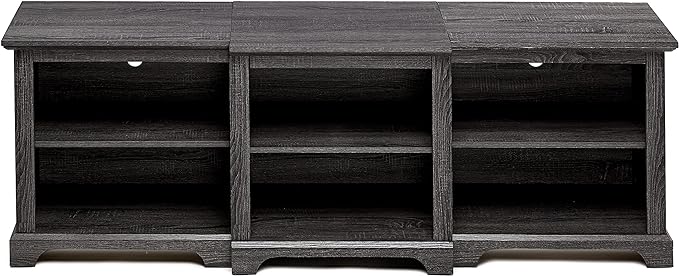 Rockpoint 70inch Modern TV Stand Storage Media Console Entertainment Center for TVs up to 80,Charcoal - LeafyLoom