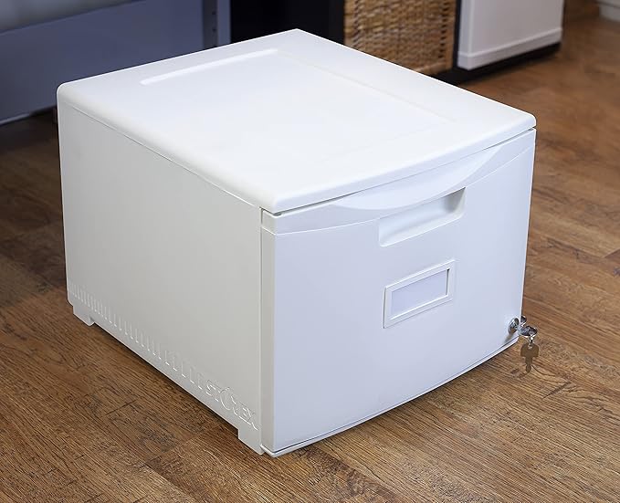 Storex 61271B01C File Cabinet, 1-Pack, White - LeafyLoom