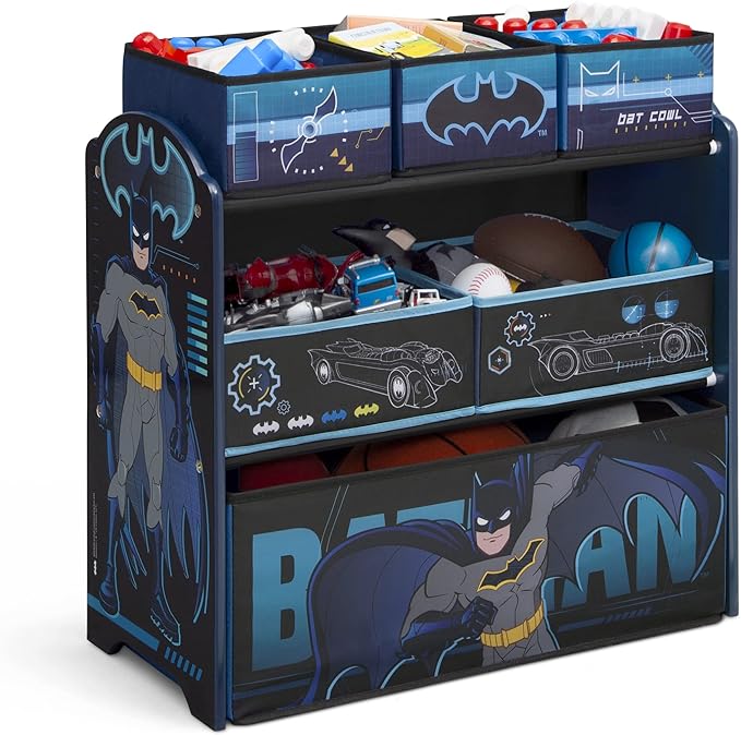 Delta Children Design & Store 6 Bin Toy Storage Organizer, Batman - LeafyLoom