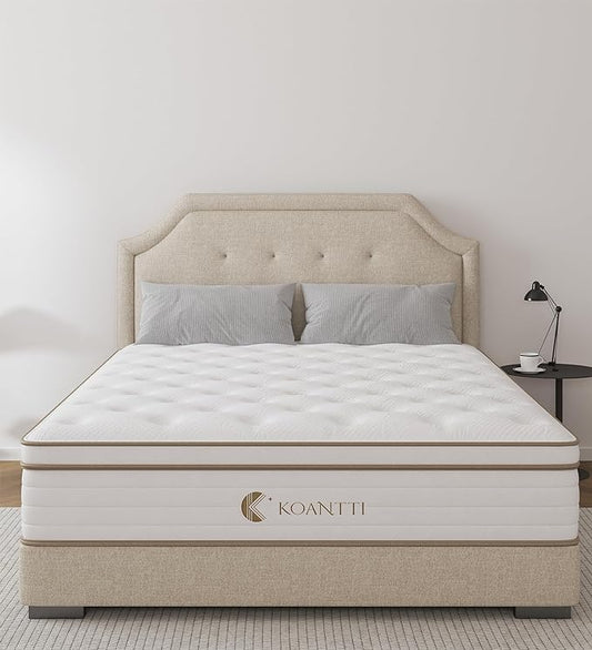 Queen Size Mattress,10 Inch Memory Foam Hybrid White Queen Mattresses in a Box,Individual Pocket Spring Breathable Comfortable for Sleep Supportive and Pressure Relief, CertiPUR-US. - LeafyLoom