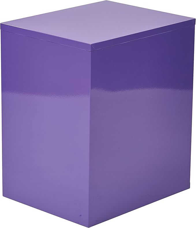 OSP Home Furnishings HPB Heavy Duty 3-Drawer Metal File Cabinet for Standard Files and Office Supplies, Purple Finish - LeafyLoom