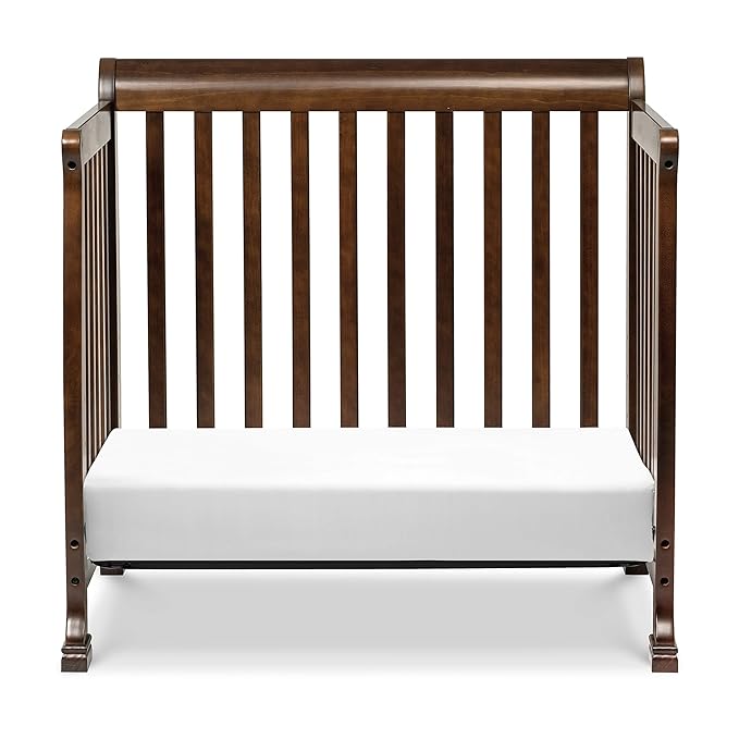 DaVinci Kalani 4-in-1 Convertible Mini Crib in Espresso | Greenguard Gold Certified - LeafyLoom