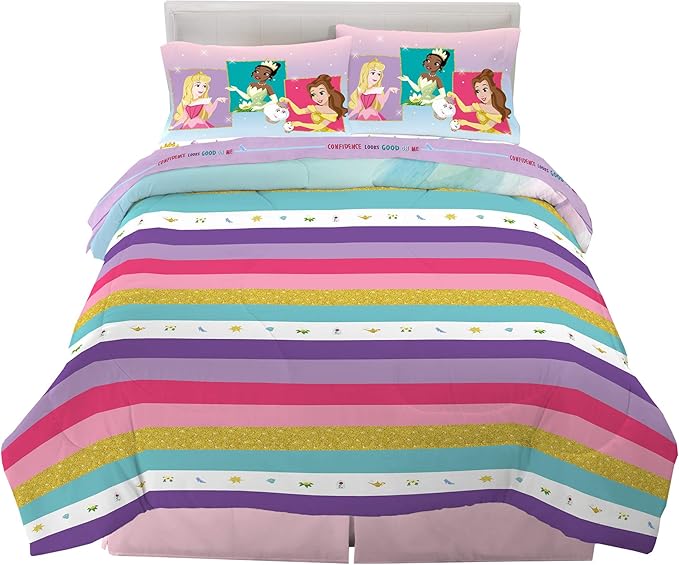 Disney Princess Ariel Kids Bedding Super Soft Comforter And Sheet Set, 5 Piece Full Size, "Official" Disney Product By Franco - LeafyLoom