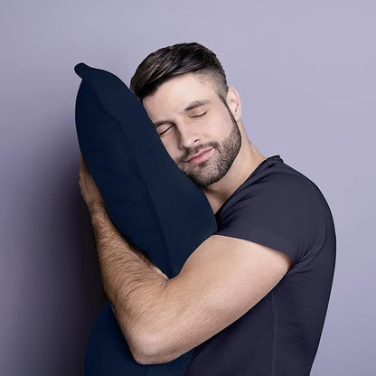 Utopia Bedding Bed Pillows for Sleeping (Navy), Standard Size, Set of 2, Hotel Pillows, Cooling Pillows for Side, Back or Stomach Sleepers - LeafyLoom