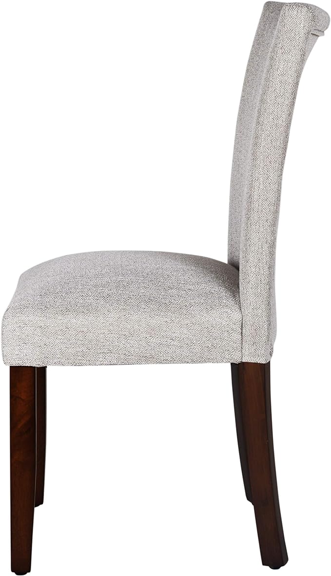 HomePop Parsons Classic Upholstered Accent Dining Chair, Single Pack, Light Grey - LeafyLoom