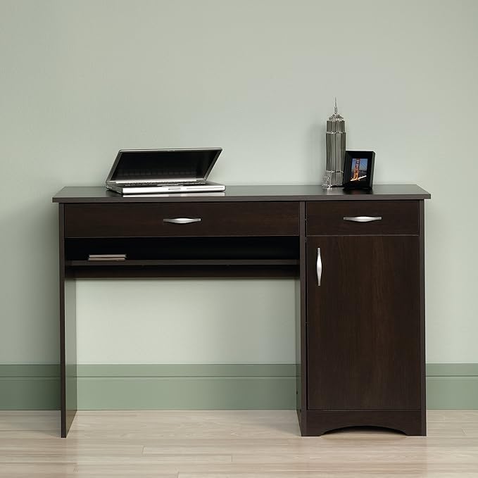 Sauder Beginnings Desk, Cinnamon Cherry finish - LeafyLoom