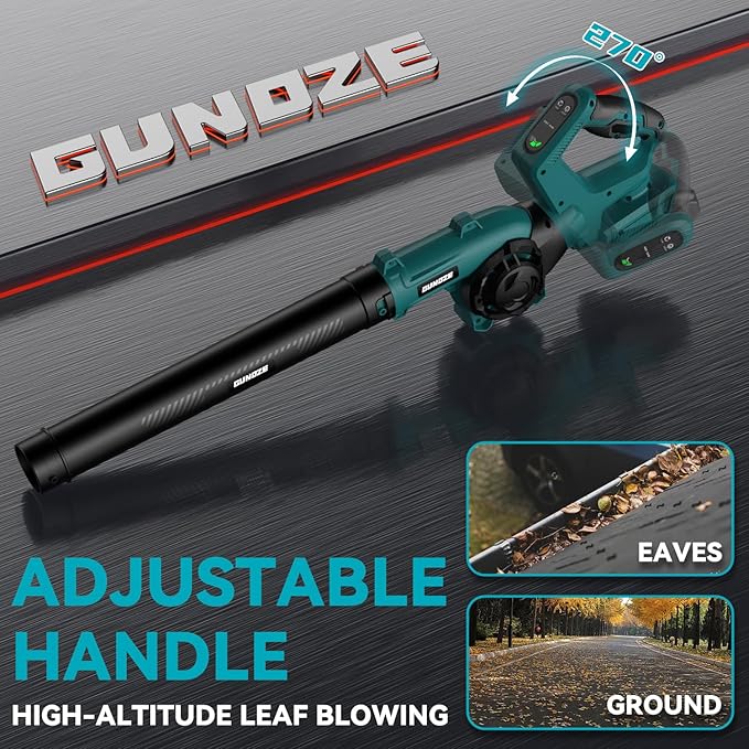 Leaf Blower, Cordless Leaf Blower for Makita 18V Battery, 3 Speed Modes Up to 200MPH, 270° Rotatable Electric Leaf Blower with 4 Blowing Nozzles for Lawn Care and Yard(Battery Not Included) - LeafyLoom