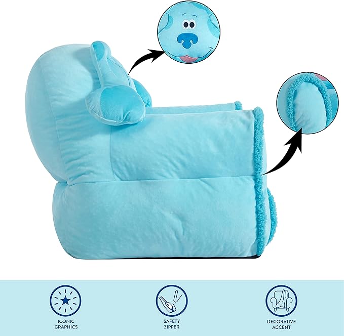 Idea Nuova Blues Clues Bean Bag Sofa Chair Polyester Large - LeafyLoom