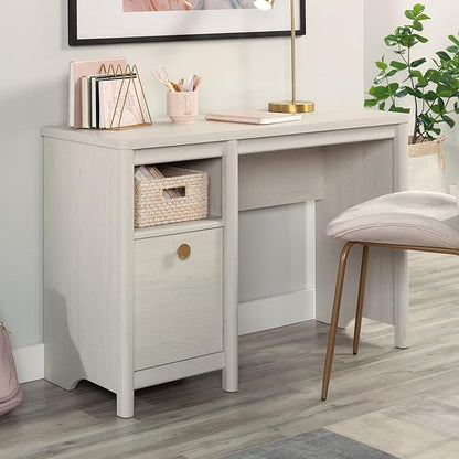 Sauder Dover Edge Home Office Desk, L: 43.15" x W: 17.24" x H: 29.09", Glacier Oak - LeafyLoom