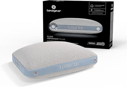 Bedgear Flow Performance Pillow - Size 3.0 - Soft Bed Pillows for All Sleep Positions - Maximum Breathability - Washable Cover- Back, Stomach, and Side Sleeper Pillow - 20" W x 26" L x 6.5" H - LeafyLoom