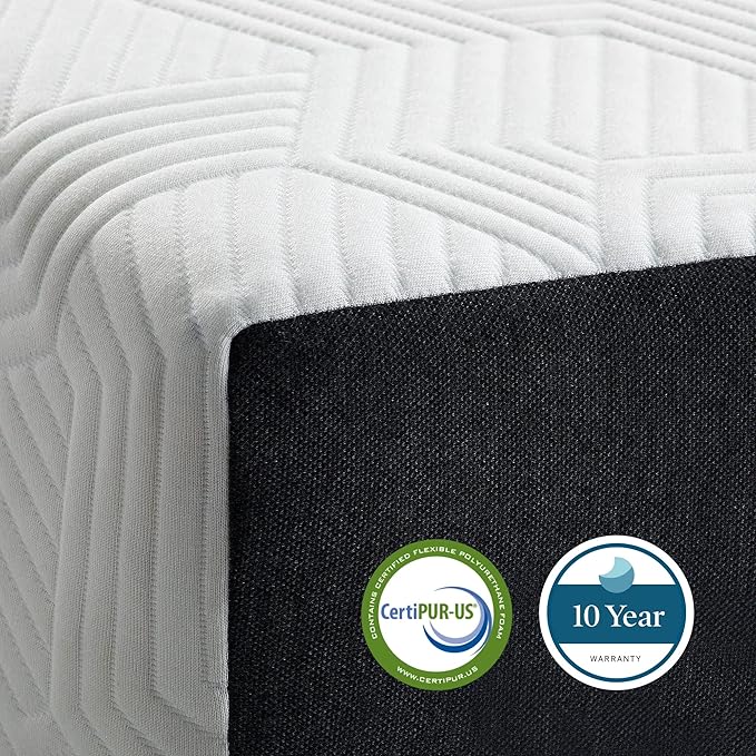 Lucid 6 Inch Memory Foam Mattress - Firm Feel - Gel Infusion - Memory Foam Infused with Bamboo Charcoal - Breathable - CertiPur Certified - Queen - LeafyLoom