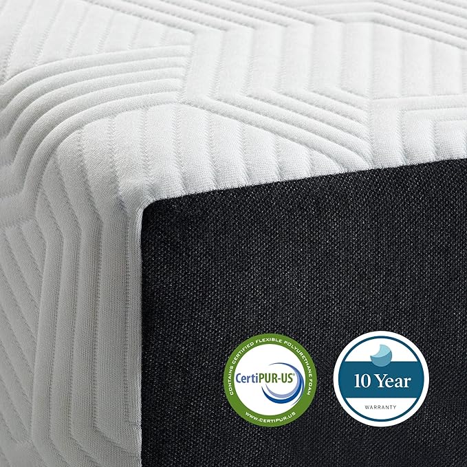 Lucid 6 Inch Memory Foam Mattress - Firm Feel - Gel Infusion - Memory Foam Infused with Bamboo Charcoal - Breathable - CertiPur Certified - Twin - LeafyLoom