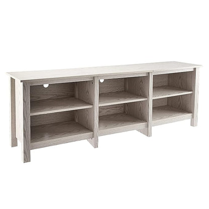 ROCKPOINT 70inch TV Stand Storage Media Console Entertainment Center,White - LeafyLoom