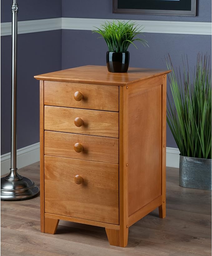 Winsome Studio File Cabinet, Honey - LeafyLoom