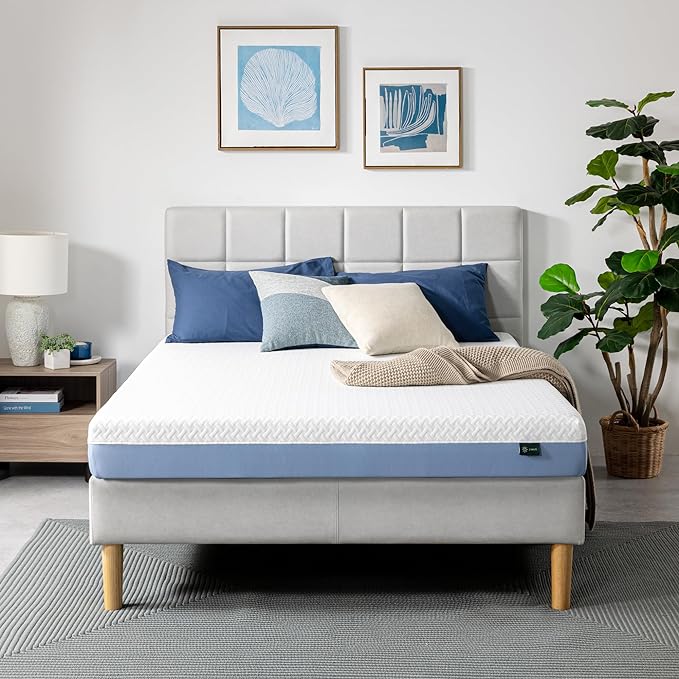 ZINUS 6 Inch Cooling Essential Memory Foam Mattress [New Version], Full, Fiberglass Free, Medium Feel, Cooling Airflow Memory Foam, Certified Safe Foams & Fabric, Mattress in A Box - LeafyLoom