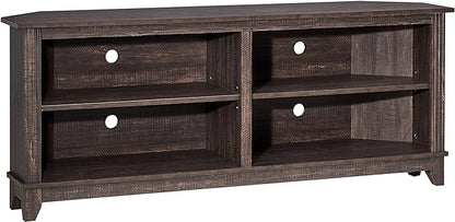 ROCKPOINT 58inch Corner TV Stand ,Home Living Room Storage Console, Entertainment Center, TV Console Table ,Espresso - LeafyLoom