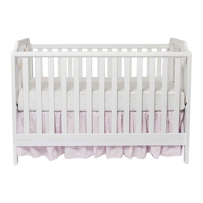 Suite Bebe Celeste 3 in 1 Convertible Island Crib, Wood and Acrylic, White - LeafyLoom