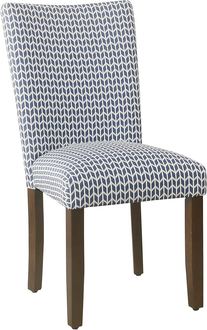 HomePop Parsons Classic Dining Room Tables and Chairs, Pack of 2, Blue Geometric - LeafyLoom