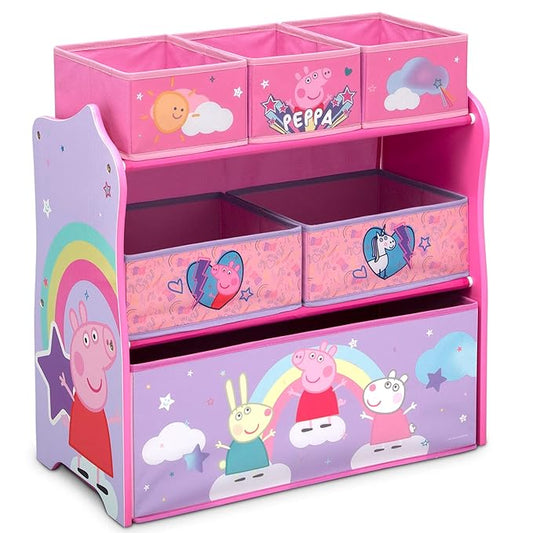 Delta Children Design & Store 6 Bin Toy Storage Organizer, Peppa Pig - LeafyLoom