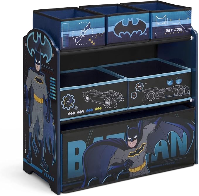 Delta Children Design & Store 6 Bin Toy Storage Organizer, Batman - LeafyLoom