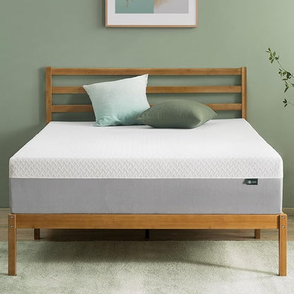 ZINUS 10 Inch Green Tea Essential Memory Foam Mattress [New Version], King, Fiberglass Free, Medium Feel, Breathable Airflow Memory Foam, Certified Safe Foams & Fabric, Mattress in A Box - LeafyLoom