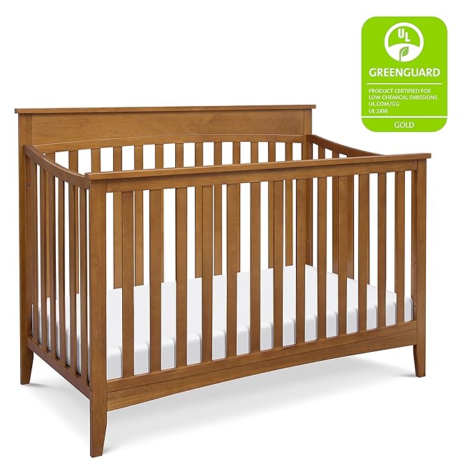 DaVinci Grove 4-in-1 Convertible Crib in Chestnut, Greenguard Gold Certified - LeafyLoom