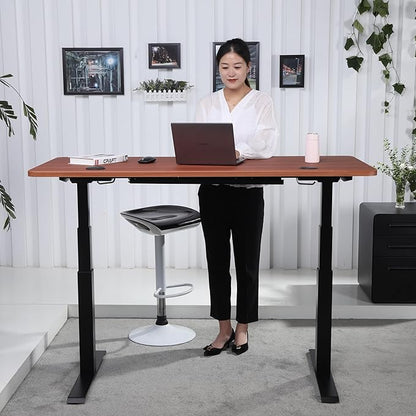 ApexDesk K Series 60" Electric Height Adjustable Standing Desk with LED Memory Controller (Cherry) - LeafyLoom