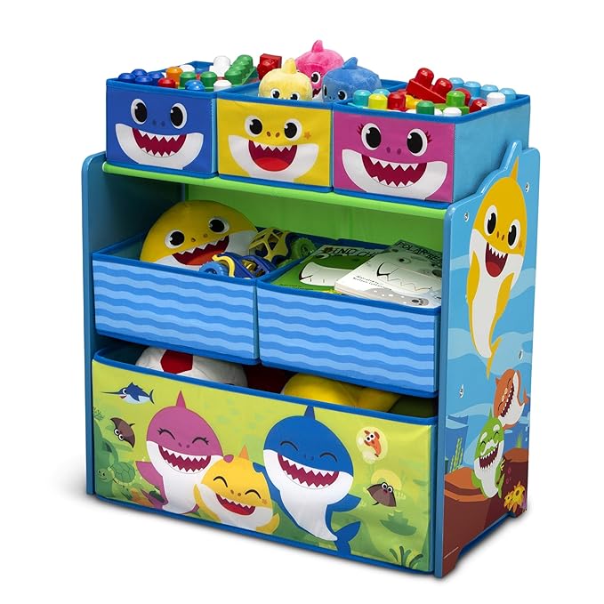 Baby Shark Design & Store 6 Bin Toy Storage Organizer by Delta Children - LeafyLoom