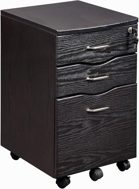 Techni Mobili Rolling Storage and File Cabinet, Espresso - LeafyLoom