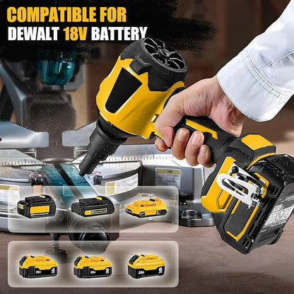 Cordless Dust Blower Compatible with Dewalt 20V Battery, Brushless Handheld Blower Cordless Sawdust Blower 447 MPH/39 CFM for Garages, Sawmill Room, Workshop Cleaning(Tool Only, No Battery) - LeafyLoom