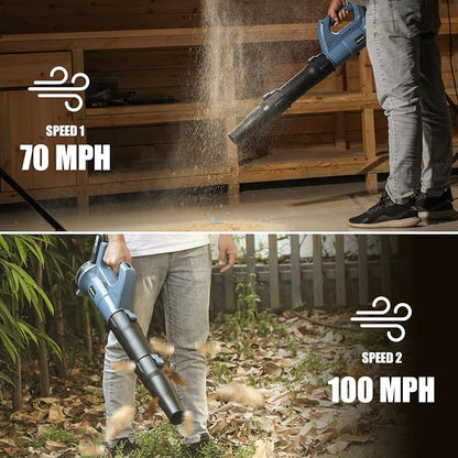 AVID POWER 20V Cordless Leaf Blower, Electric Battery Operated Blower with Two Batteries, Dual-Speed Settings and Charger Included, Light Duty for Lawn Care - LeafyLoom