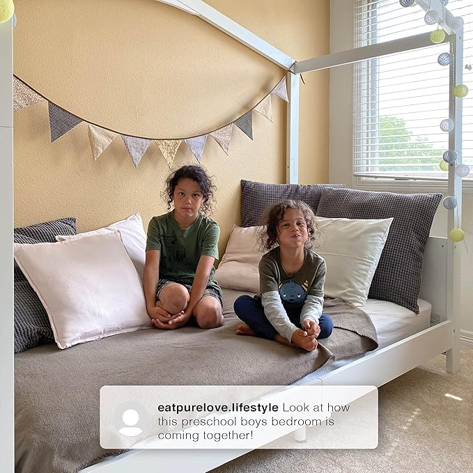 Delta Children Poppy House Wood Twin Bed, Platform Bed - No Box Spring Needed, Bianca White - LeafyLoom