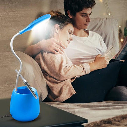 Aduro U-Light Aduro U-Light Desk Lamp Table Light with Wireless Speaker & Phone Stand Desk Organizer, Flexible Gooseneck Table Lamp - Perfect for Home Office Blue - LeafyLoom