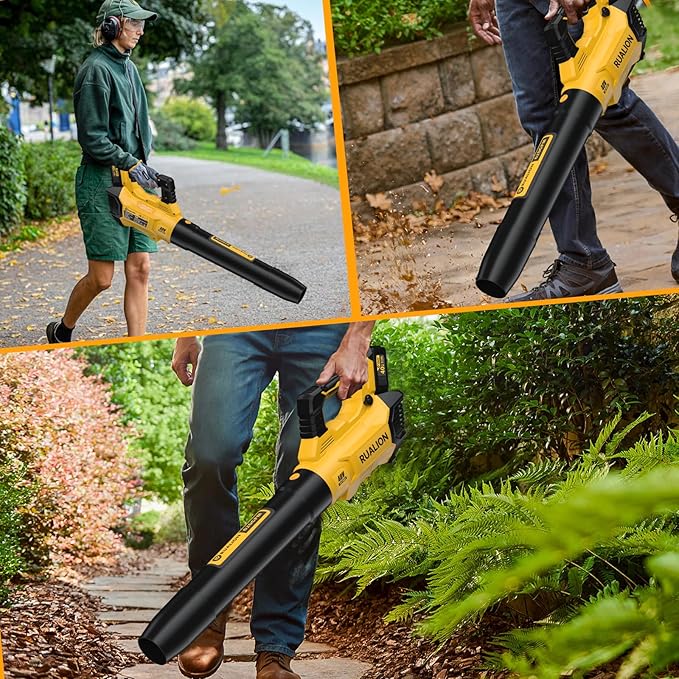 Leaf Blower Cordless Up to 620 CFM 180 MPH-40V Electric Cordless Leaf Blowers with 6.0 Ah Battery and Charger-Battery Powered Blowers for Lawn Care, Patio, Blowing Leaves - LeafyLoom