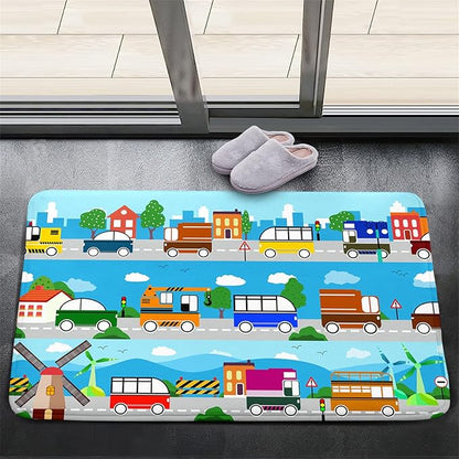 Car Carpet for Kids Kids Rugs for Playroom Car Track Rug Road Rug for Kids Car Play Rug Road Carpet for Toy Cars Car Track Rugs for Boys Car Rug for Boys Room 2'×3' - LeafyLoom