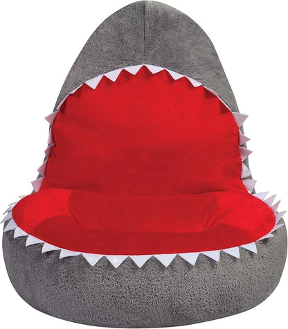 Trend Lab Shark Toddler Chair Plush Character Kids Chair Comfy Furniture Pillow Chair for Boys and Girls, 21 x 19 x 19 inches - LeafyLoom