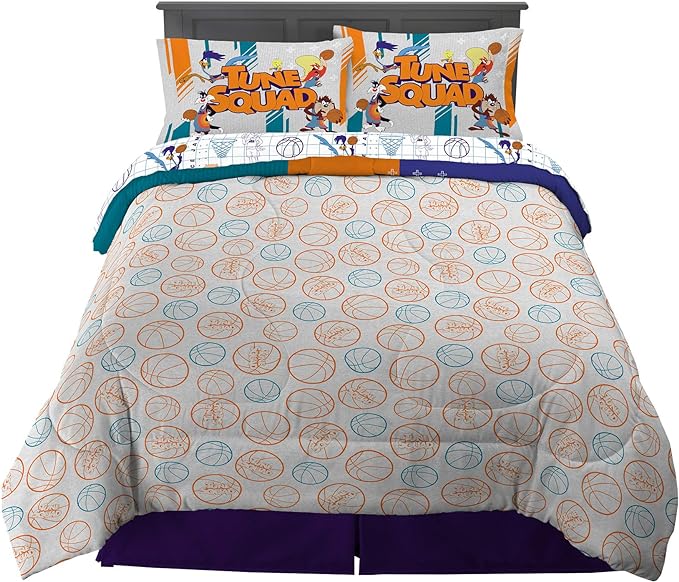 Franco Kids Bedding Super Soft Comforter and Sheet Set, 5 Piece Full Size, Space Jam 2 A New Legacy - LeafyLoom