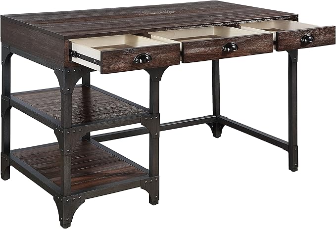 NicBex Laik-DW-00058-DX Desks, 47" W x 24" D x 29" H, Espresso - LeafyLoom