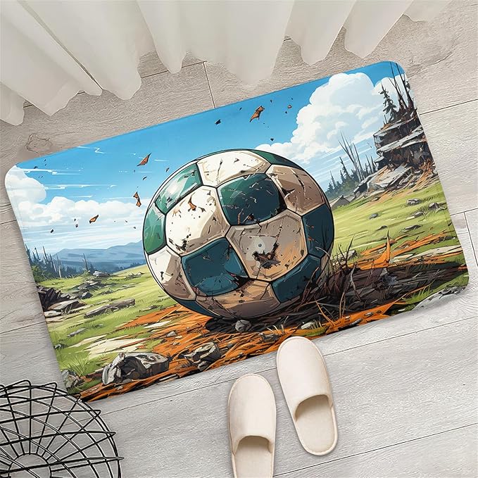 Football Rug for Boys Bedroom - Kids Rug Football Rug Basketball Rugs for Teen Boys Bedroom Football Carpet for Boys Bedroom Football Rugs for Boys Girls Sports Room,2'×3' - LeafyLoom