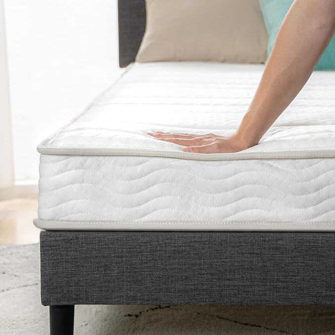 ZINUS 6 Inch Foam and Spring Hybrid Mattress [New Version], Full, Fiberglass free, Medium Firmness, Durable Support, Certified Safe Foams & Fabric, Mattress in A Box - LeafyLoom