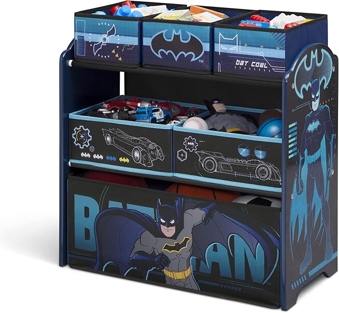 Delta Children Design & Store 6 Bin Toy Storage Organizer, Batman - LeafyLoom