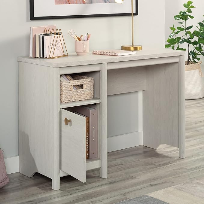 Sauder Dover Edge Home Office Desk, L: 43.15" x W: 17.24" x H: 29.09", Glacier Oak - LeafyLoom