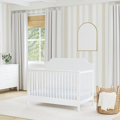 DaVinci Chloe Regency 4-in-1 Convertible Crib in White Greenguard Gold Certified - LeafyLoom