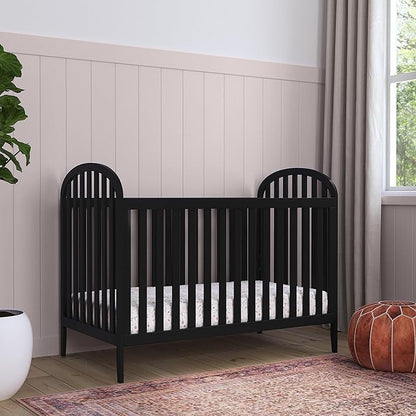 DaVinci Beau 3-in-1 Convertible Crib in Ebony, Greenguard Gold Certified - LeafyLoom