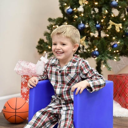 Children's Factory 3-in-1 Cube Chair for Kids, Flexible Seating Classroom Furniture, 1-Pack, Blue - LeafyLoom