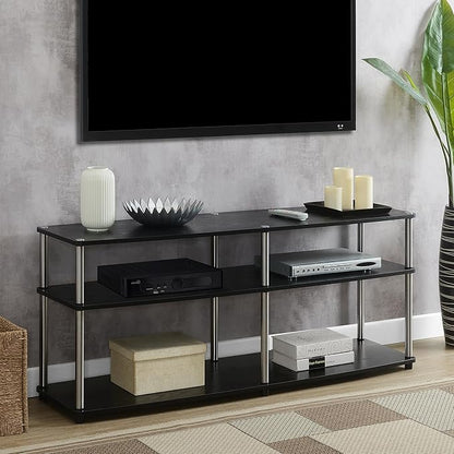 Convenience Concepts Designs2Go 3 Tier 60" TV Stand, Black - LeafyLoom