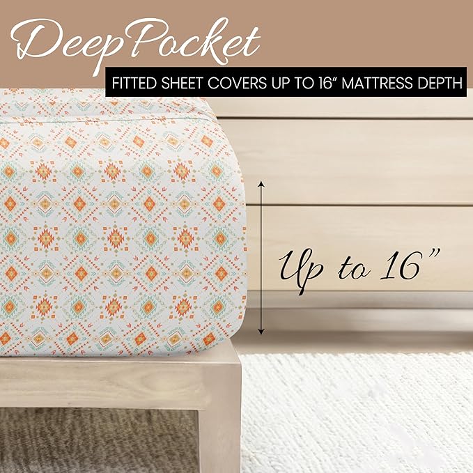 Linen Market 4 Piece Queen Bedding Sheet Set (Navy Blue Scallops) - Sleep Better Than Ever with These Ultra-Soft & Cooling Bed Sheets for Your Queen Size Bed - Deep Pocket Fits 16" Mattress - LeafyLoom