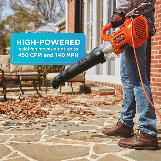 BLACK + DECKER Electric Axial Leaf Blower (BEBL750 - LeafyLoom