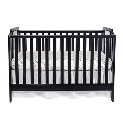 Suite Bebe Celeste 3 in 1 Convertible Island Crib Wood and Acrylic, Black - LeafyLoom